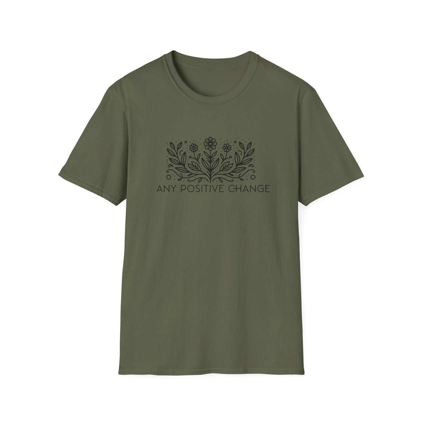 Inspirational Unisex Softstyle T-Shirt - 'Any Positive Change'