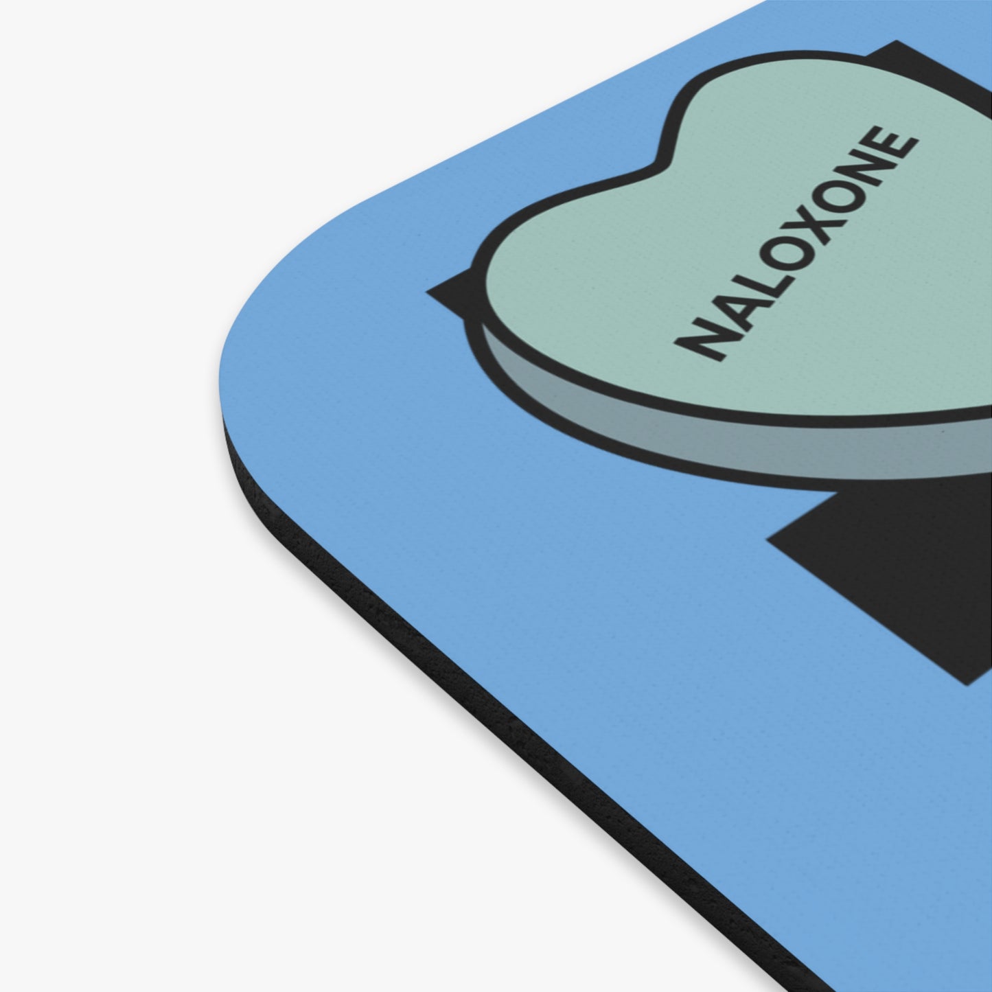 Candy HeartsThemed Mouse Pad with Safe Supply Message