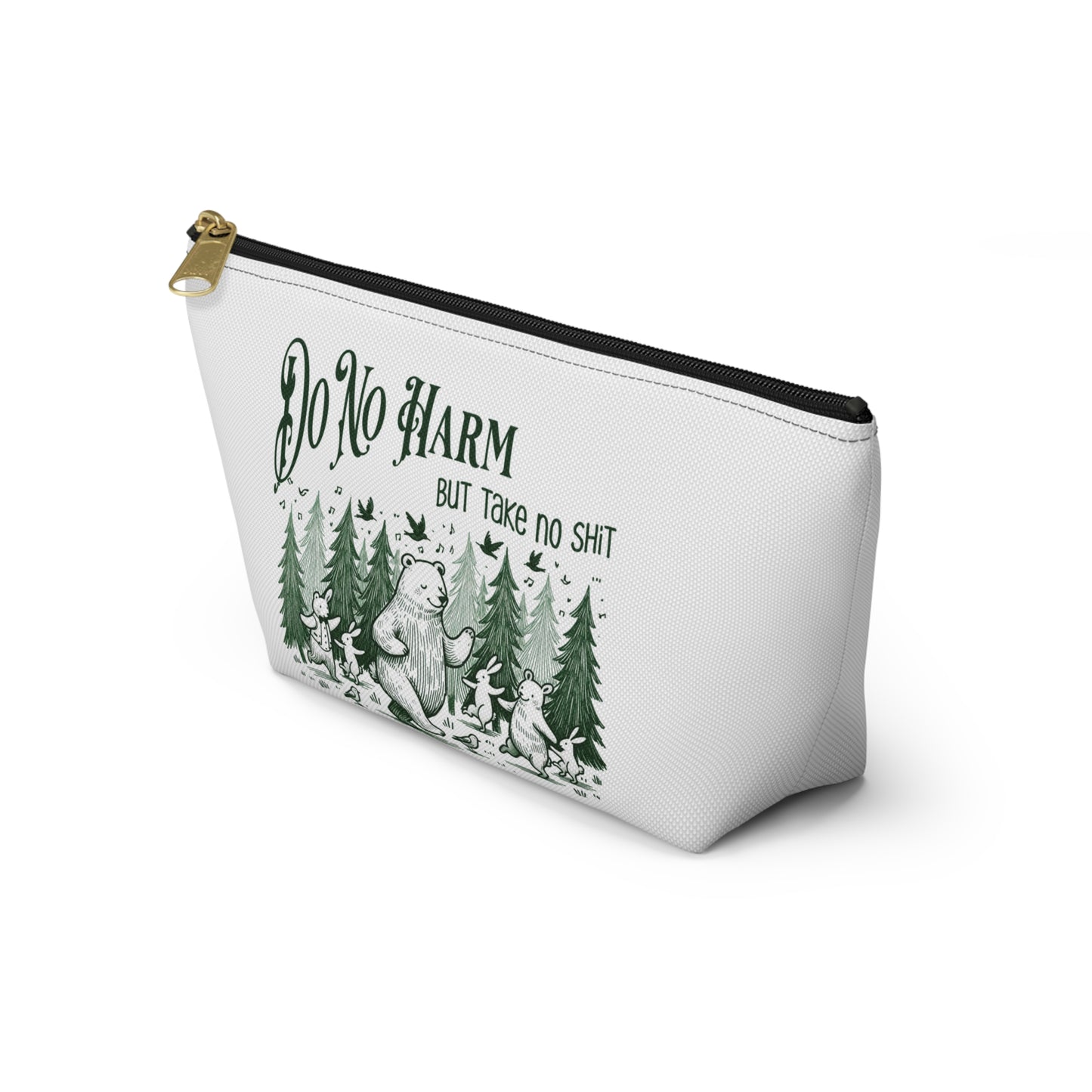 Do No Harm Accessory Pouch - Eco-Friendly Zip Bag for Nature Lovers and Conscious Consumers