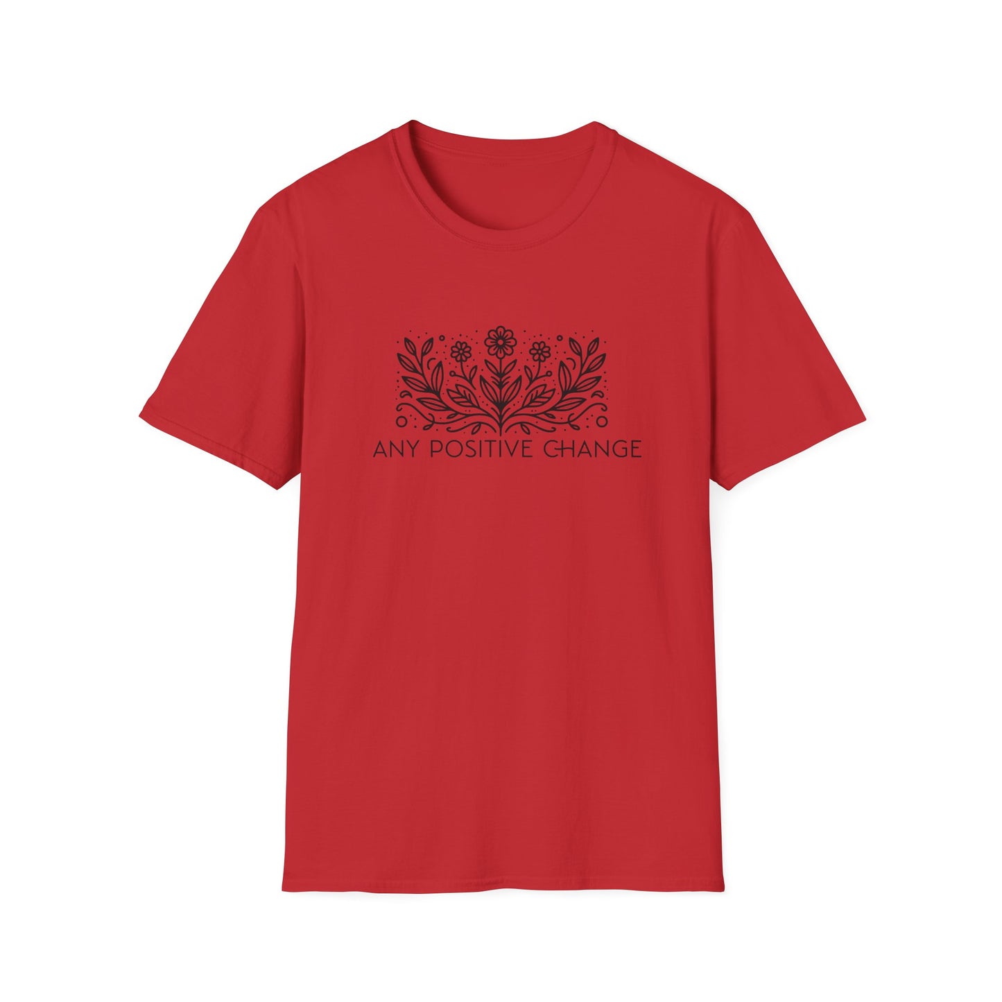 Inspirational Unisex Softstyle T-Shirt - 'Any Positive Change'