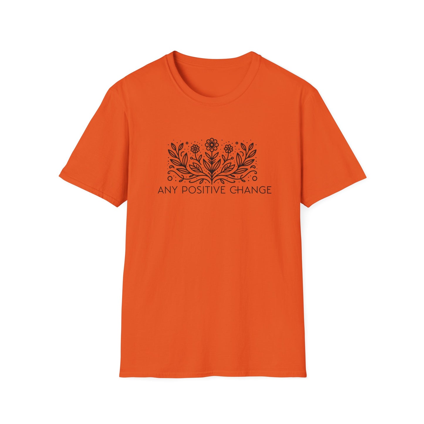 Inspirational Unisex Softstyle T-Shirt - 'Any Positive Change'