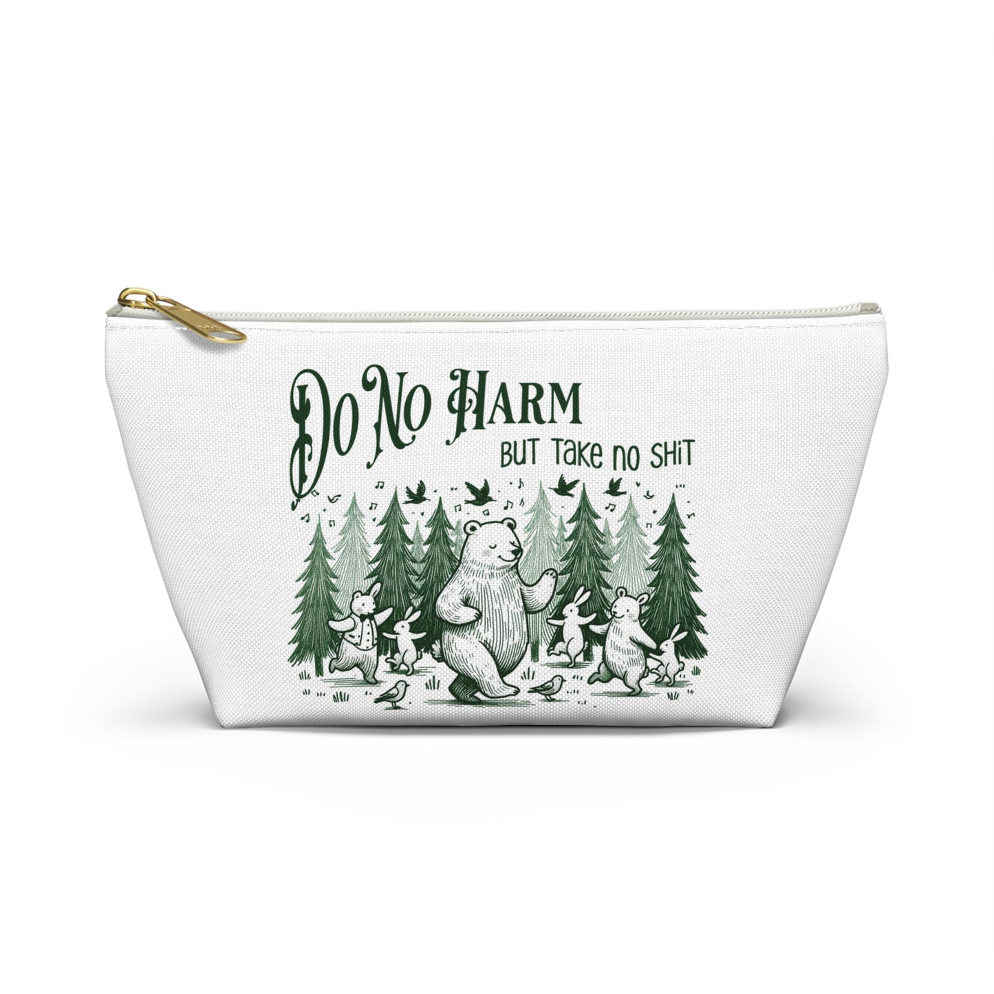 Do No Harm Accessory Pouch - Eco-Friendly Zip Bag for Nature Lovers and Conscious Consumers