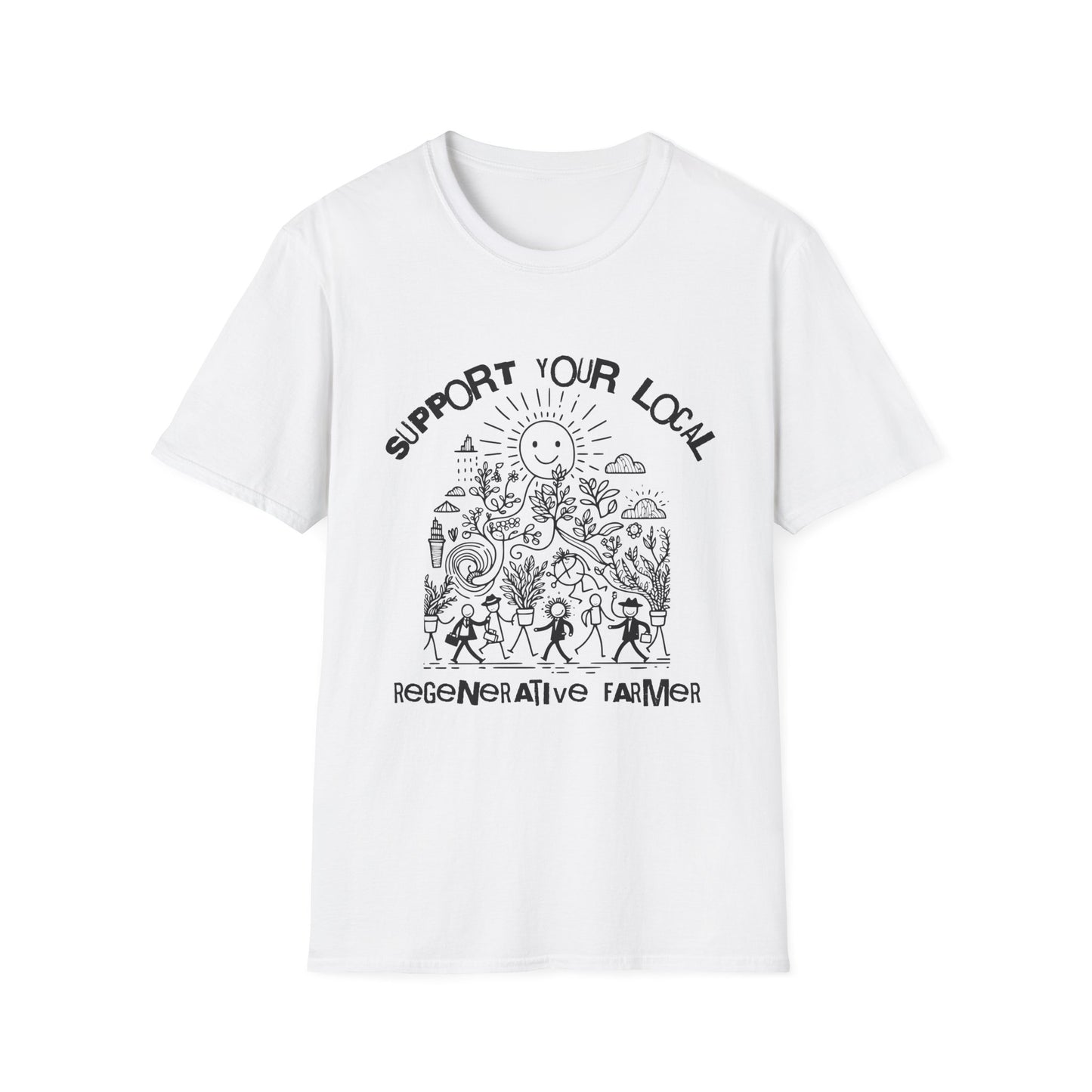 Support Your Local Regenerative Farmer Unisex Softstyle T-Shirt