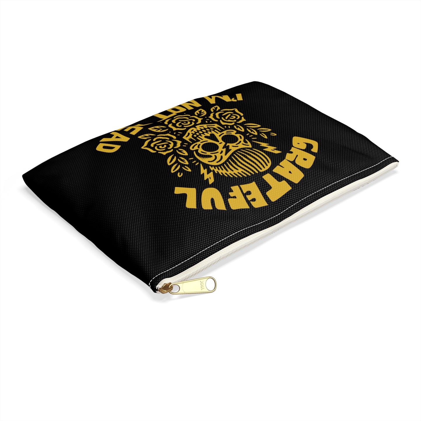 Grateful Skull Accessory Pouch | I'm Not Dead Design | Unique Gothic Style Organizer