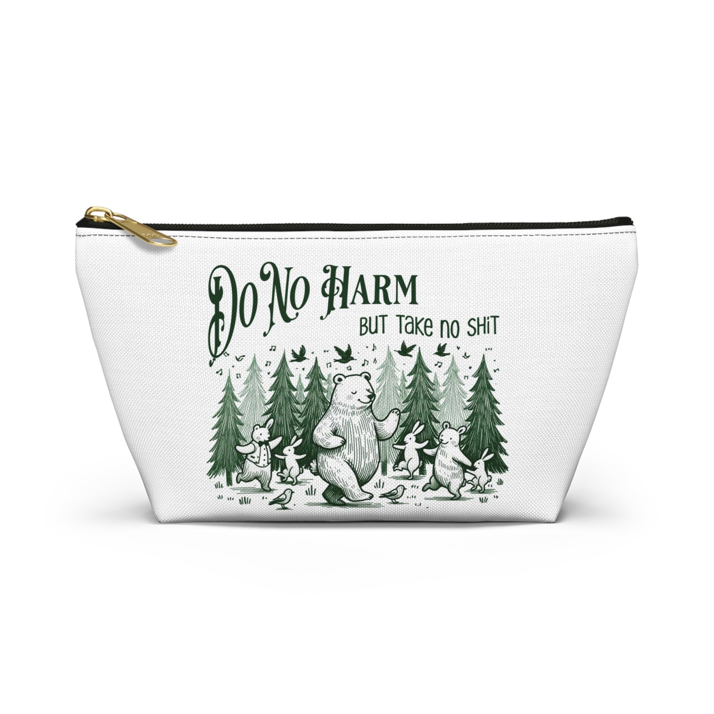 Do No Harm Accessory Pouch - Eco-Friendly Zip Bag for Nature Lovers and Conscious Consumers