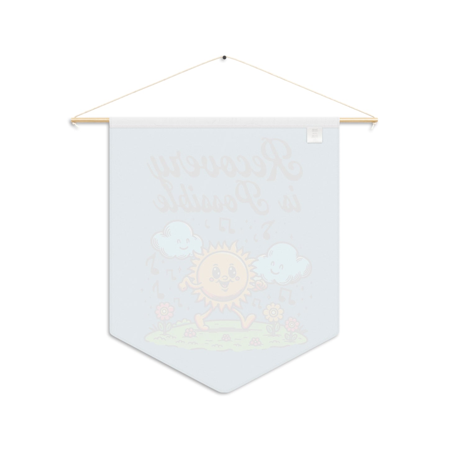 Inspirational Recovery Pennant - Sun & Clouds Design
