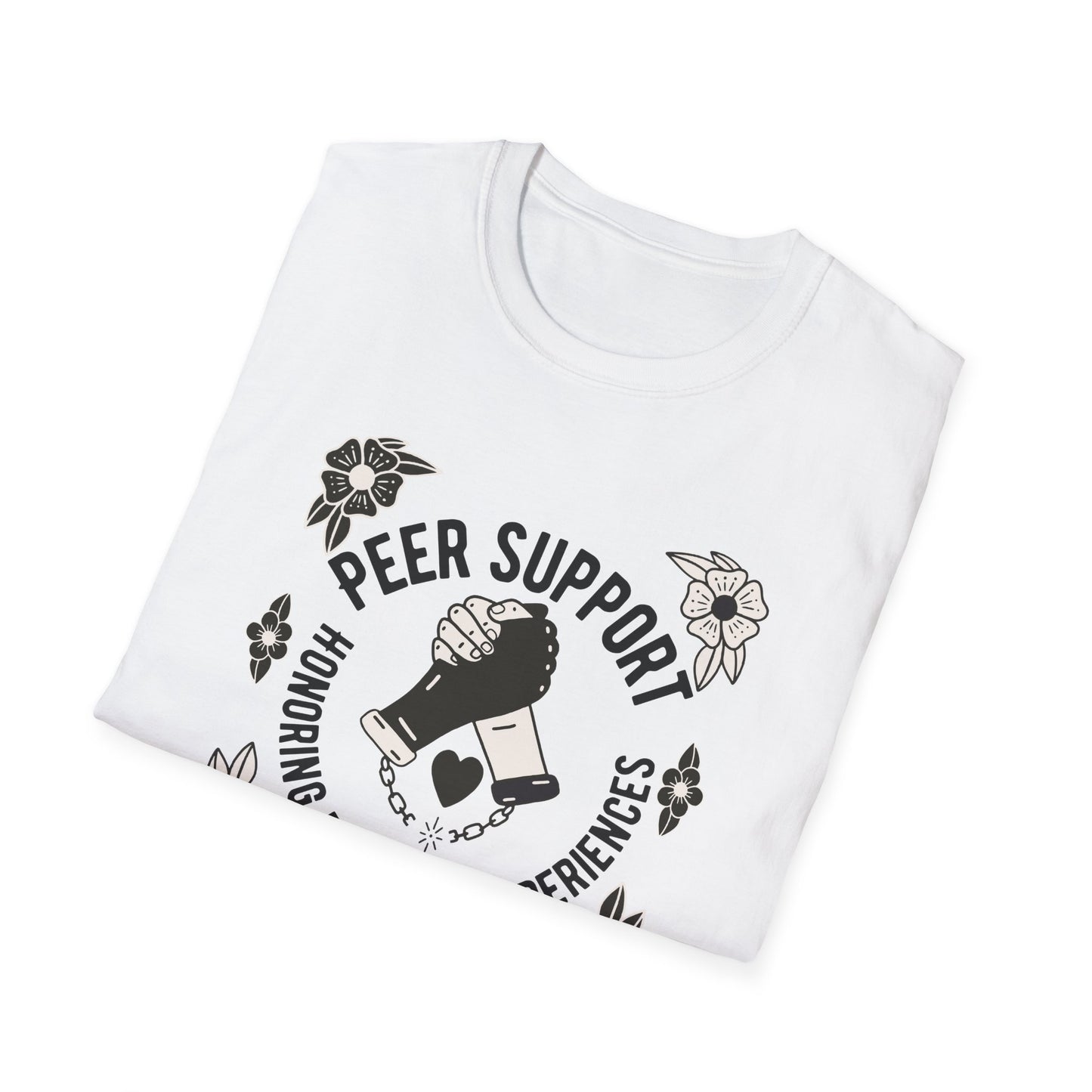 Peer Support Traditional Tattoo Unisex Softstyle T-Shirt