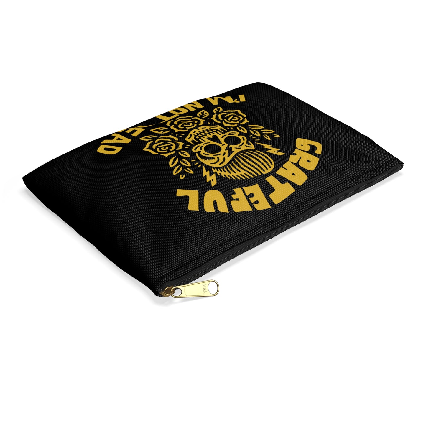 Grateful Skull Accessory Pouch | I'm Not Dead Design | Unique Gothic Style Organizer