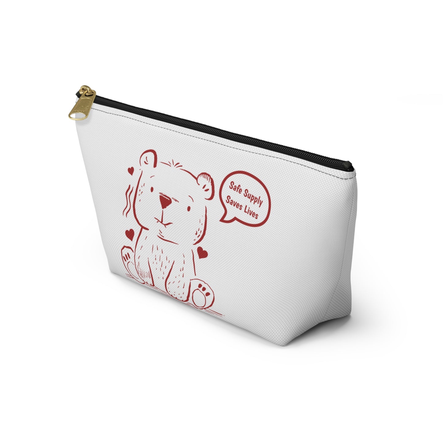Cute Bear Accessory Pouch – "Safe Supply Saves Lives"