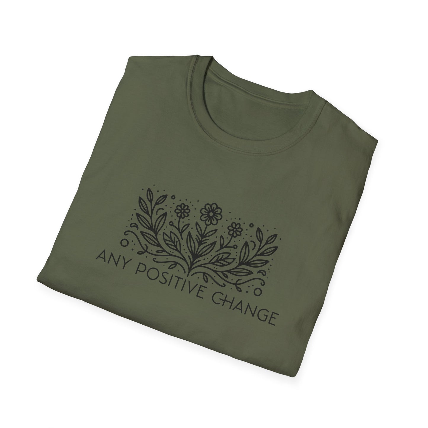 Inspirational Unisex Softstyle T-Shirt - 'Any Positive Change'