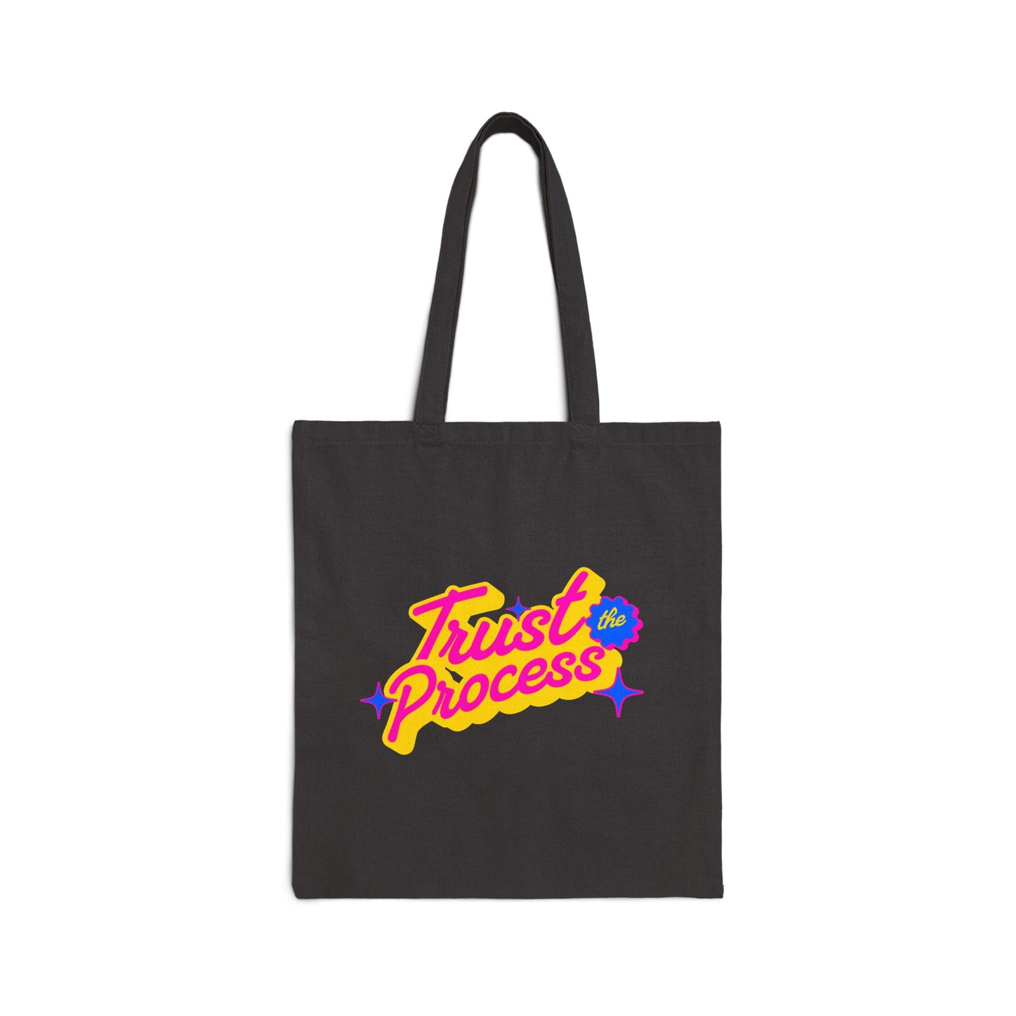 Trust the Process Cotton Canvas Tote Bag - Motivational Eco-Friendly Shopping Bag