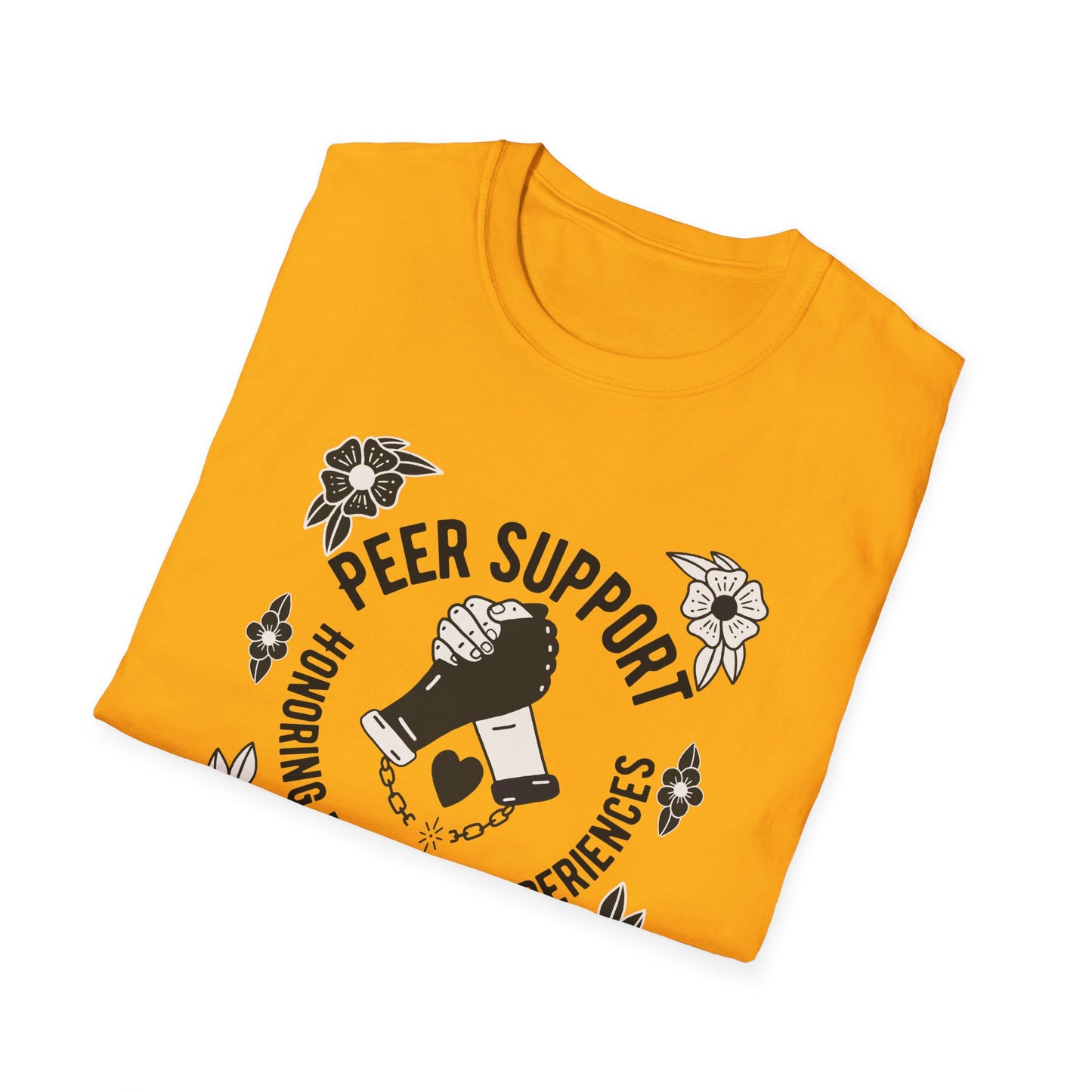 Peer Support Traditional Tattoo Unisex Softstyle T-Shirt
