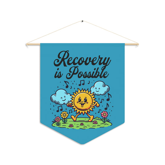 Inspirational Recovery Pennant - Sun & Clouds Design
