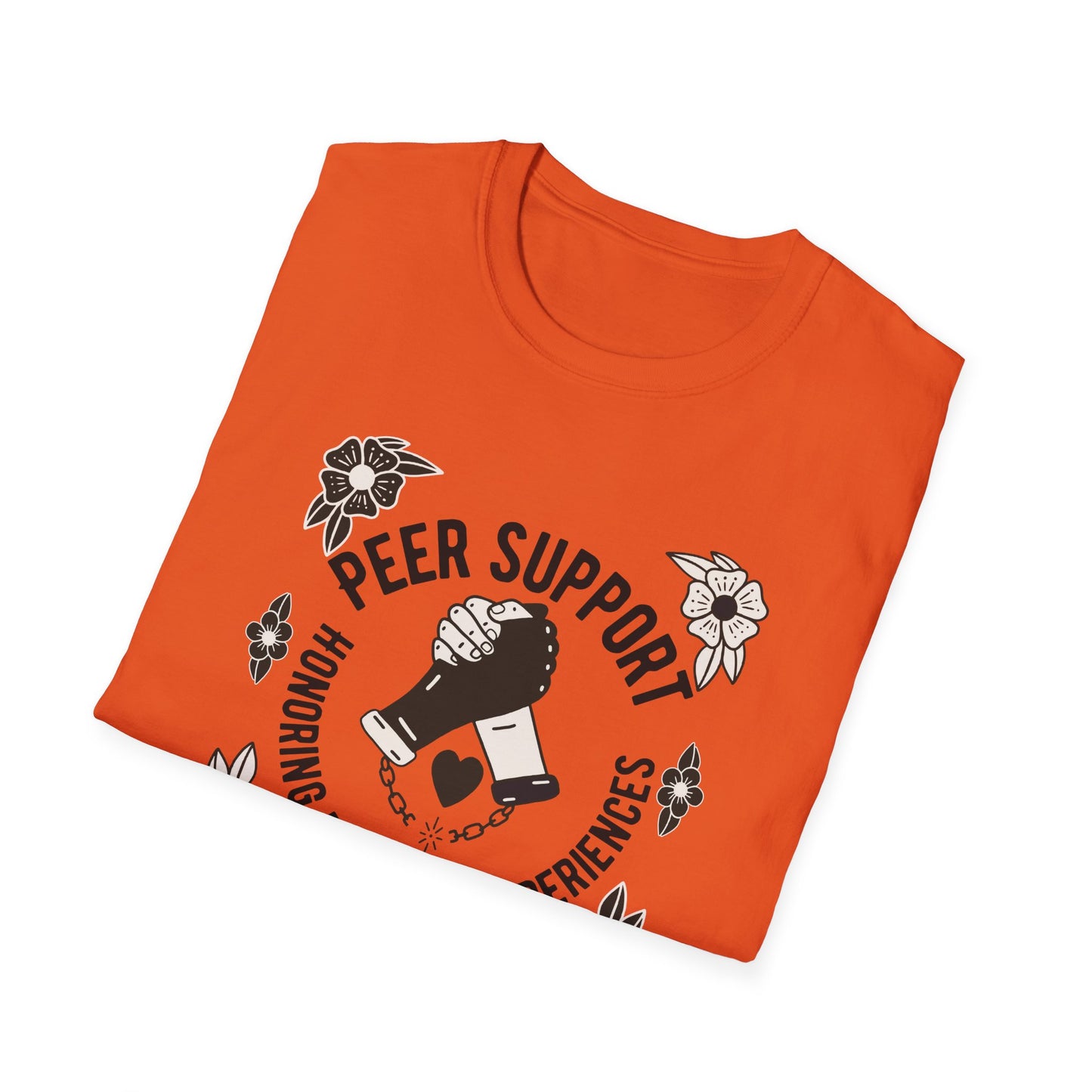 Peer Support Traditional Tattoo Unisex Softstyle T-Shirt