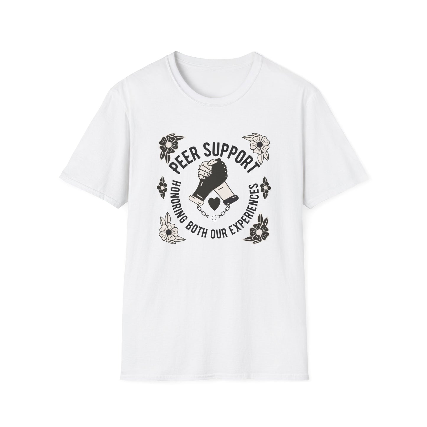 Peer Support Traditional Tattoo Unisex Softstyle T-Shirt