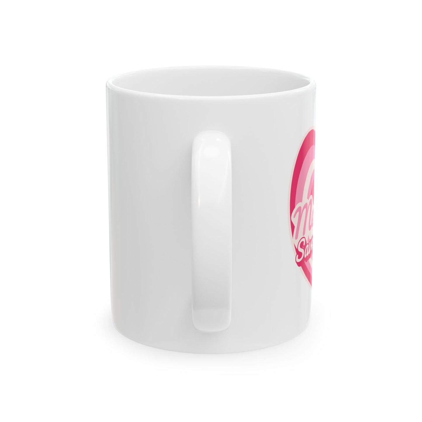 Methadone Saved My Life Hearts Pink MAT Recovery Addiction Ceramic Mug 11oz