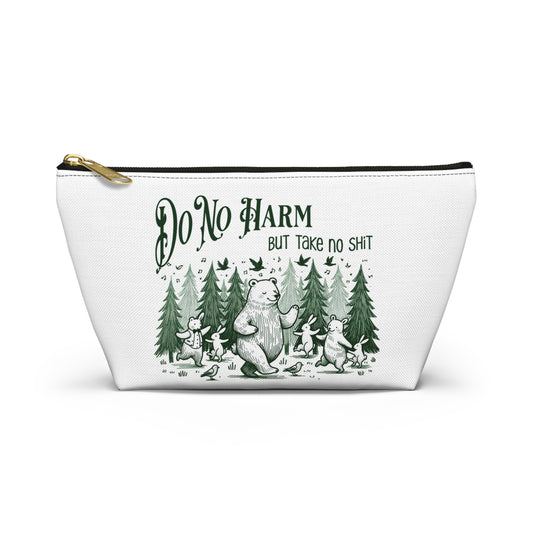 Do No Harm Accessory Pouch - Eco-Friendly Zip Bag for Nature Lovers and Conscious Consumers