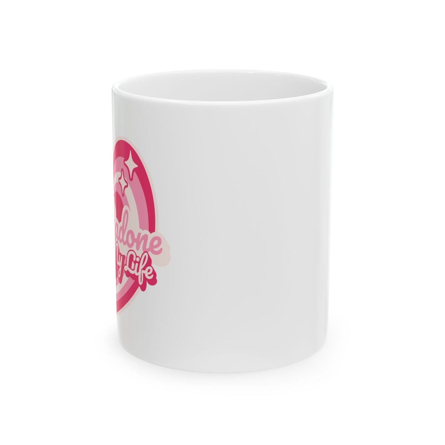 Methadone Saved My Life Hearts Pink MAT Recovery Addiction Ceramic Mug 11oz