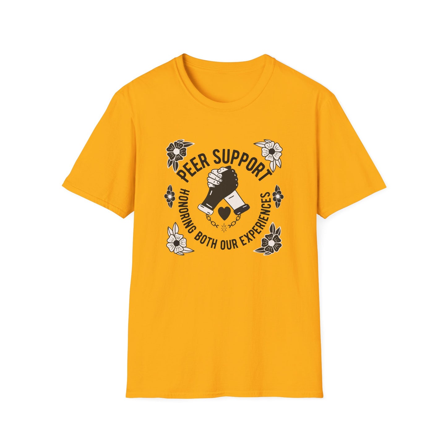 Peer Support Traditional Tattoo Unisex Softstyle T-Shirt