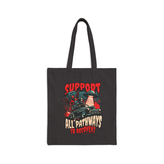 Canvas Tote Bag Halloween Monster Pathways to Recovery